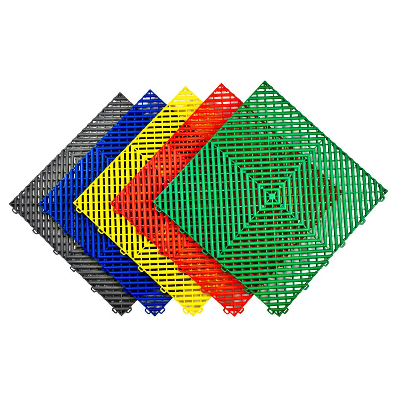 Heavy-Duty PP Plastic Interlocking Garage Floor Tiles for Auto Detailing - Durable Easy Install China Manufactured