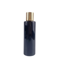 150ml Black PET Cylinder Flat Shoulder Plastic Bottle Cosmetic Packaging Bottle with Disc Top Cap