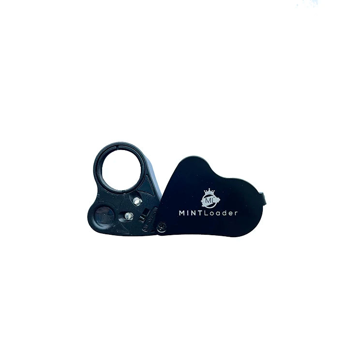 Wholesale Customized Logo 30X 60X Magnifying Glasses Double Lens Folding Jewelry Magnifier with LED Light