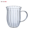 Fancy Fashionable Modern Stripe Classical Small Handmade Glass Tea Coffee Cup