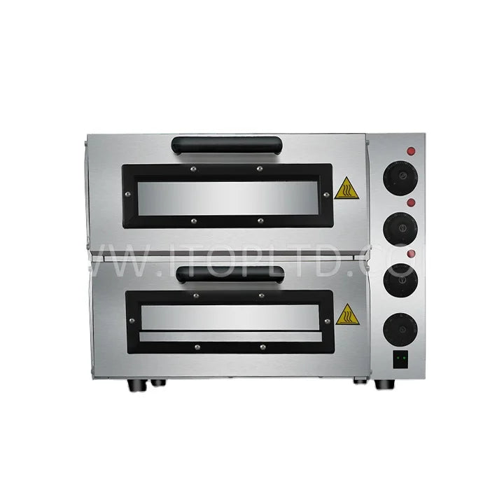 Commercial with Timer Stainless Steel Electric Pizza Oven 2 Layers Electric Bakery Oven Commercial Pizza Oven for Canteen