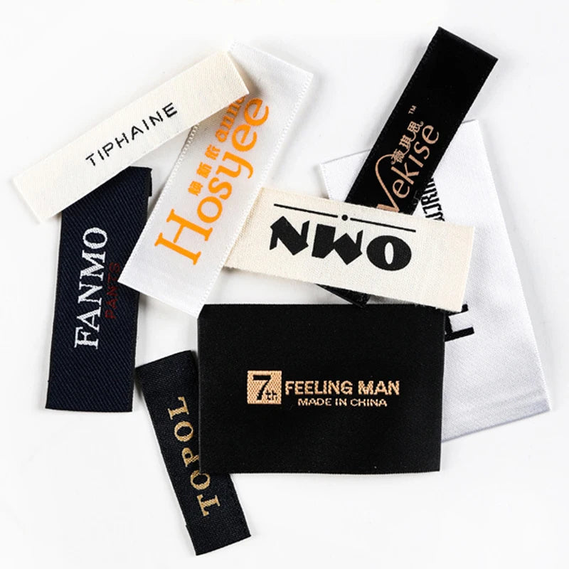 Hot Cut Single Cheap Price Free Sample Wholesale Custom Bags Gift Shoes Gold Print Garment Clothing Double-sided Washable Label