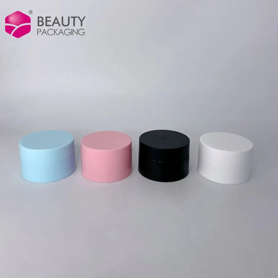 5g15g 20g 30g 50g Pink White PP Plastic Double Wall Jar Cosmetic Body Butter Scrub Hair Mask Gel Lotion Cream Containers Pot Jar