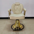 Kisen Barbershop Furniture Salon Set Sillas De Professional Salon Hairdressing Recliner Styling Barber Chair with Gold Base