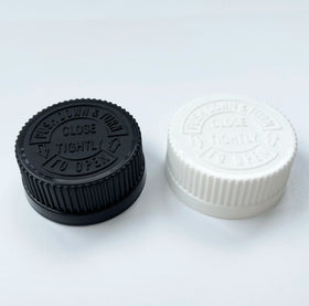 20-400 24/410 28/410 33/400 38/400 White PP Plastic Child-Resistant Capable Screw Top Caps with HIS Heat Induction Foil Liner