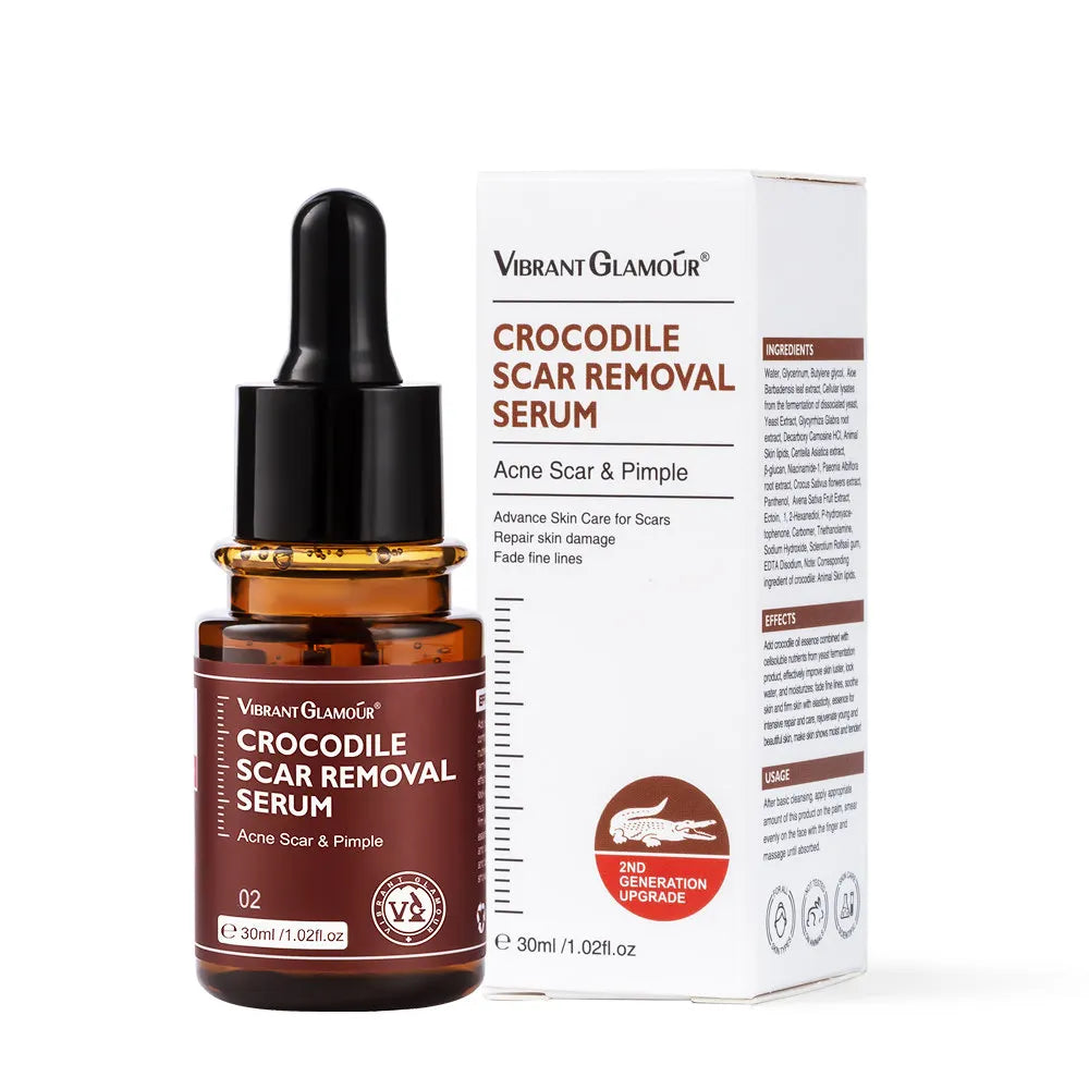 VIBRANT GLAMOUR 30ml Acne Repairing Scar Pimple Removing Skin Smoothing Color Balance Anti Allergic Moisturizing crocodile Serum