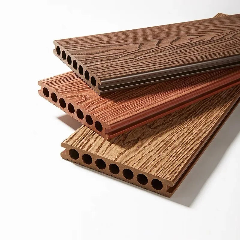 Modern 3D Embossed WPC Decking New Technology Wood Plastic Composite Teak Material Waterproof Anti-Slip for Outdoor Gym Use