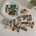 Fashion Acetate Sweet Hairpins Girls Flat Hair Clips Pin Barrette Accessories for Women Lady Hairclip Accesorios Para El Cabello