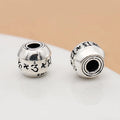 Antique 925 Sterling Silver Tone Jewelry Making Charms Crafting Beading Craft Sanskrit Loose Beads