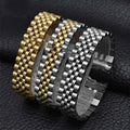 Luxury Metal Five Bead Watch Band Stainless Steel Bracelet Curved Ends Watch Straps 20mm Custom Logo for Rolx