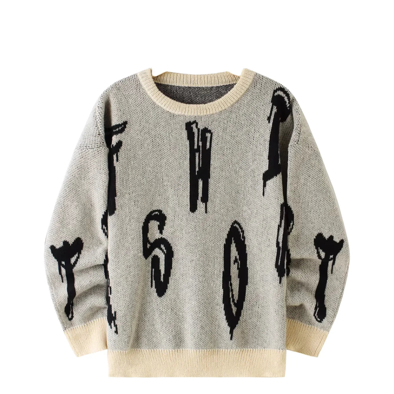 Customized Boutique Men's Autumn Winter Sweater Long Sleeved Jacquard Knitted with Anti-Wrinkle Anti-Shrink Features