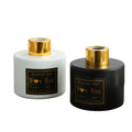 High-End 100ml Matte Black White for Reed Diffuser Glass Bottles Empty Cosmetic Packaging Golden Black Screw Cap Lids MOQ 100pcs