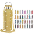 Beauchy Portable Women Rhinestone Glitter Stainless Steel Drink Water Bottle Bling Diamond Logo Design SUS304 Water Bottle