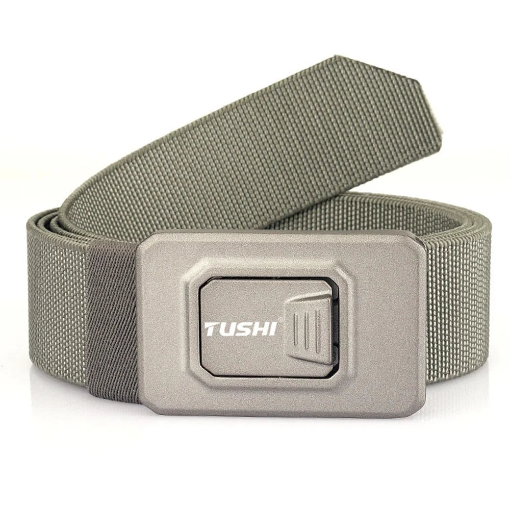 TUSHI Factory Custom Thickening Combat Tactical Waist Belt Alloy Buckle Men's Canvas Tool 120cm Wholesale