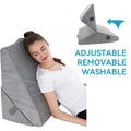 Adjustable Bed Wedge Pillow 7-in-1Incline and Positioner Memory Foam Pillow