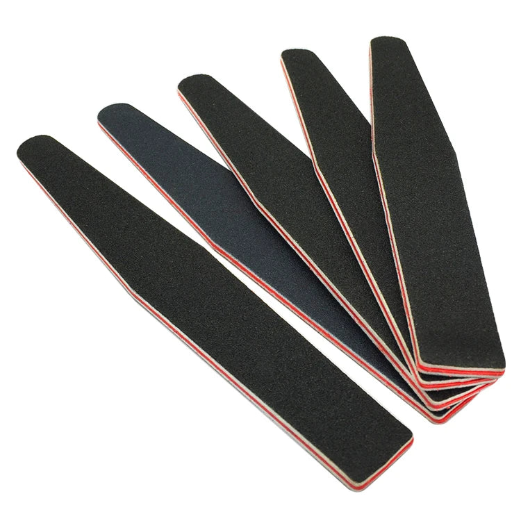 Ready to Ship Black Sandpaper Diamond Shape Custom Logo Nail File 80/100/120/150/180/240 Grit Nail File With Logo
