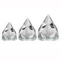 Hot 40mm 50mm 60mm 80mm 3D Crystal Glass Hollow Pyramid Energy Fengshui Ornament Carved Clear Pyramid