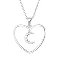 Custom Accessories Sterling Silver Jewelry Personalized Engravable Silver Jewelry Blanks Tags Heart Charm Pendant Necklace