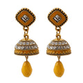 Jewelry Women Jumka Bollywood Kundan TraditionaL Jhumka Indian  Enamel Dangling Belly Dance Stud Earrings for Women