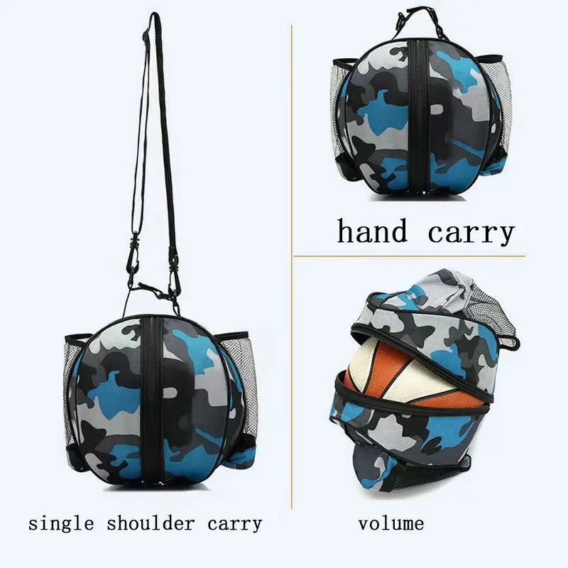 Factory Wholesale Single Shoulder Waterproof 600D Oxford PVC Lining Zipper Custom Logo Basketball Football Rugby Sports
