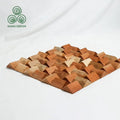 MUMU Hot Sale Home TV Background Decorative Wooden Wall Tile Antique Bricks Tile Squares Wood  Mosaic