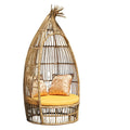 OEM Outdoor Rattan Furniture Set Bird Cage Bed and Sofa for Courtyard for Hotel Resort Sea View Room