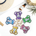 R-YSK03-65 Stainless Steel Animal Keychain 3D/5D DIY Crystal Diamond Painting Craft Cross Stitch Gift