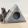 Solid Triangular Classical Cat Scratching Board Interactive Scratch-resistant Pet Toy Polyester Nest for Sharpening Cat Claws