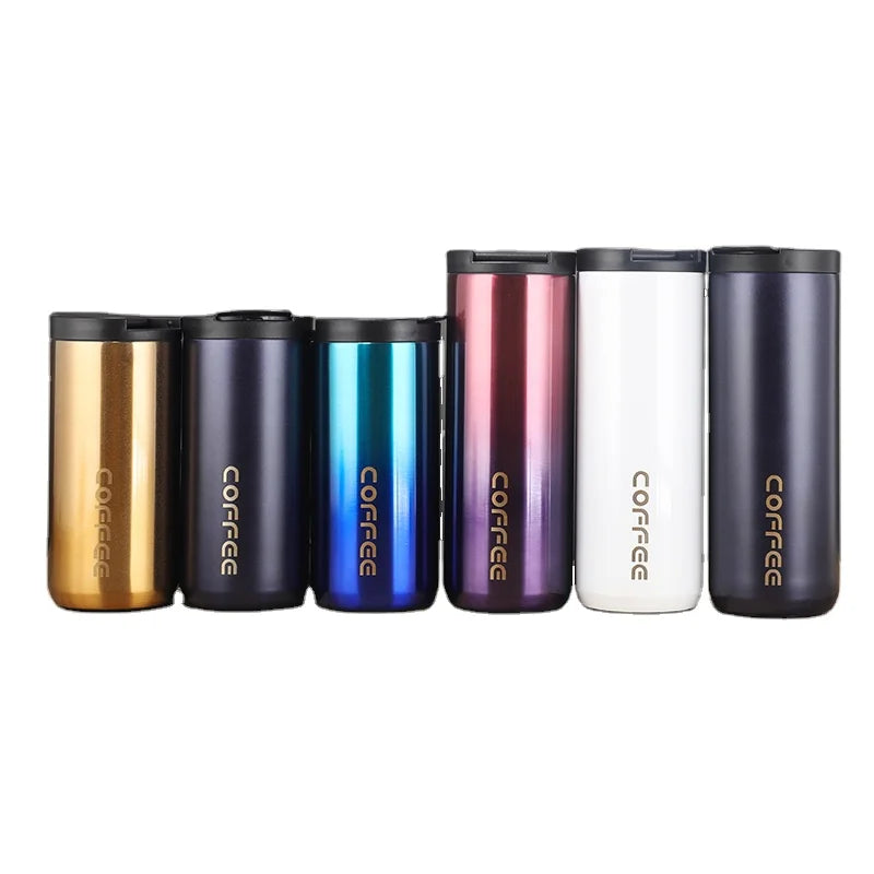 350 ml 500 ml 12 oz 17 oz Double Wall Travel Car Straight Double Wall Stainless Steel Tumbler Vacuum Coffee Thermos Cup Mug