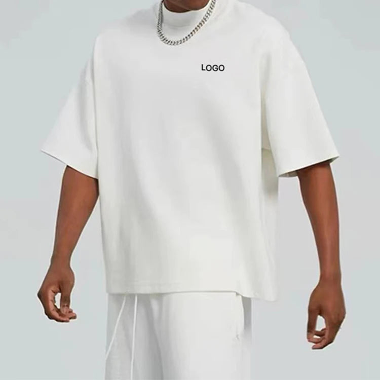 E220695 Factory Custom Logo Printing Embroidery Oversize Cotton Men Women Tshirt Plain Men's Pants Shorts Two Pieces Shorts Set