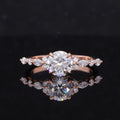 Starsgem Custom 1.5ct  Engagement Wedding Brand Jewelry 14k Rose Gold Lab Grown Diamond Ring