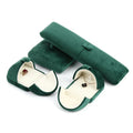 Hot Selling Green Super Soft Velvet Ring Box Press Button Travel Portable Jewelry Box Earrings Necklace Jewelry Storage Box