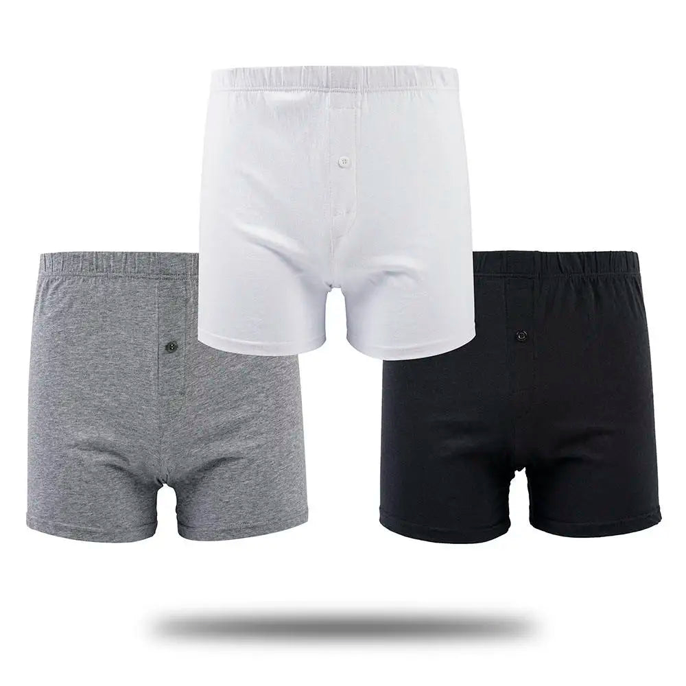 Custom LOGO 100% Cotton Sweat-absorbent Pure Cotton Men Underwear Boxer Shorts Men Boxers