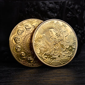 Collection Gift Chinese Zodiac Sign Dragon Coin Silver Plated Coin in Stock to Buy