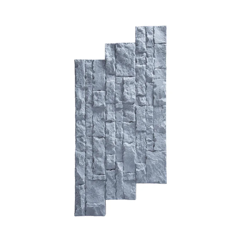 Waterproof 3D Stereoscopic PU Cultural Bricks Pastoral Stone Big Slab Form for Indoor Outdoor Wall Decoration for Exterior