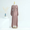Islamic Modest Dresses for Women Polyester Wrinkle-Resistant Zipper-Enclosed Abaya Eid Ramadan Collections Traditional Muslim