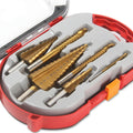 6Pcs Step Drill Bit Saw Drill Bit Set Titanium Milling Cutter 4-12 4-20 4-32mm 3 6 8mm for Woodworking Metal Core Hole Opener