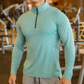 Hot Sale Half Zip Shirt Men's Fitness Sweatshirt Custom Gym Long Sleeve T-Shirt