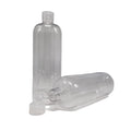 500ml 16oz Empty Boston Round PET Hair Care Oil Transparent Plastic Bottle With Transparent Flip Top Cap