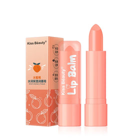 Kiss Beauty Peach Lip Balm Long Lasting Moisturizing and Anti-Chapped Lipstick Brightening Lips Color Lip Care