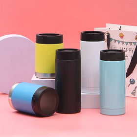 2025 New Trend Customized Double Wall Vacuum Beer Can Cooler Slim Can Cooler Holder Stainless Steel Can Cooler