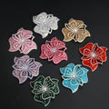 Six Petal Elegant Decal Crystal Water Diamond Technique Rhinestones Ball Dress Shoes Bag Flat Bottom Flower Sewing Stretch 3D