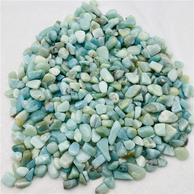 New Crystals Healing Gravel Stone Natural Caribbean Calcite Sky Blue Crystal Chips for Home Decoration