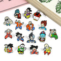 69 Designs Cute Anime Logo Badge Hat Cloth Bag Brooch Cartoon Dragoned Ball Goku Metal Enamel Collar Brooch Pins