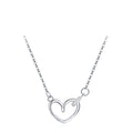 Hot Selling Popular Advanced Fashion Charm Necklace 925 Sterling Silver Cubic Zircon Heart Necklace for Women