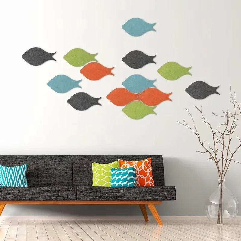 Soundproofing Decorative Fish Shape Polyester Acoustic Panel for Walls