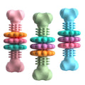 Pet Toy TPR Bone Shape Dog Toy for Small Medium Large Dogs Teething Boredom Buster Colorful Bone Chew Dog Toys