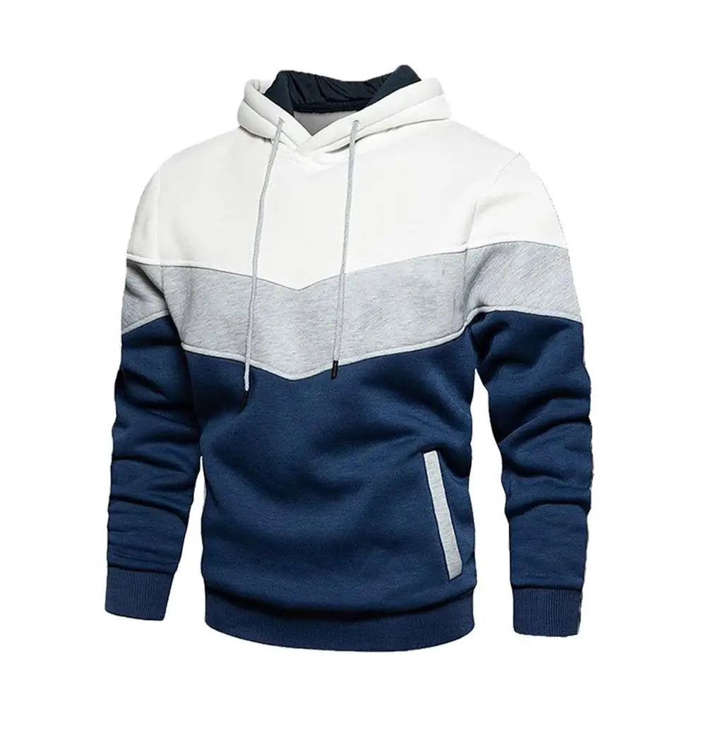 Splicing Hooded Sweatshirt Men's Long Sleeved Hooded Sweatshirt Autumn and Winter Loose Hoodie
