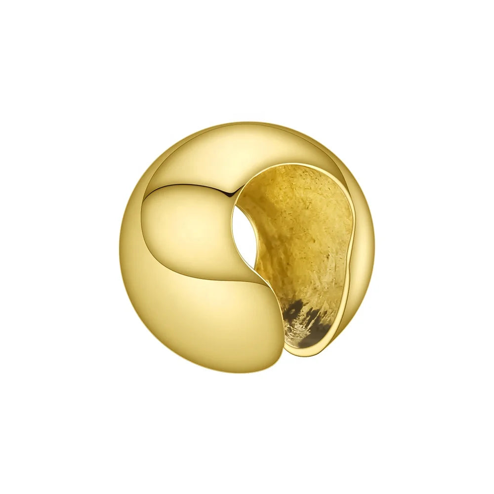 Fashion Jewelry Big Ball Punk Ear Cuff Clip on Earrings  Gold Color Rock Pea Earings Without Piercing Wholesale EC191038