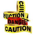 Red Danger Hazard Non-Adhesive PE Warning Tape Barricade Caution Marker
